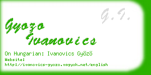 gyozo ivanovics business card